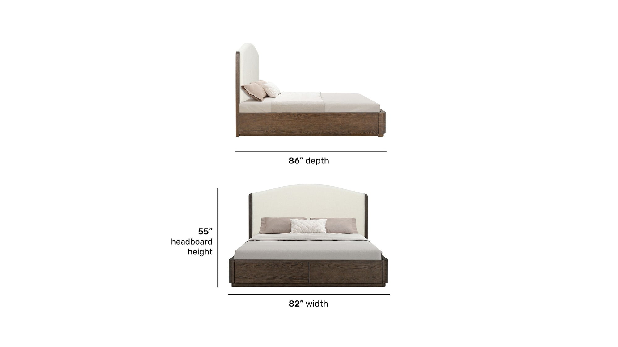 Athens - Upholstered Storage Bed