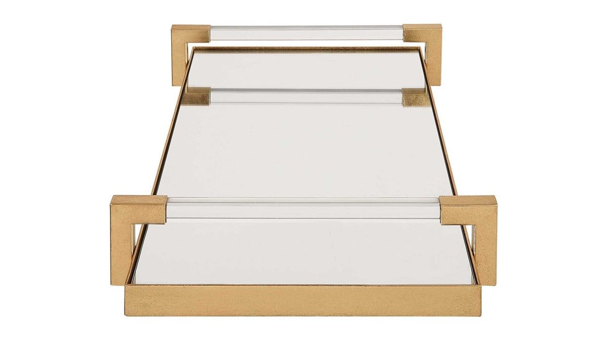 Deki - Mirrored Tray - Gold