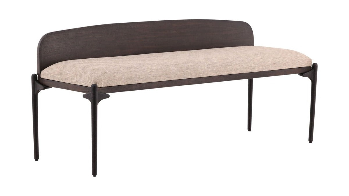 Estelle - Bench - Dark Brown / Beige