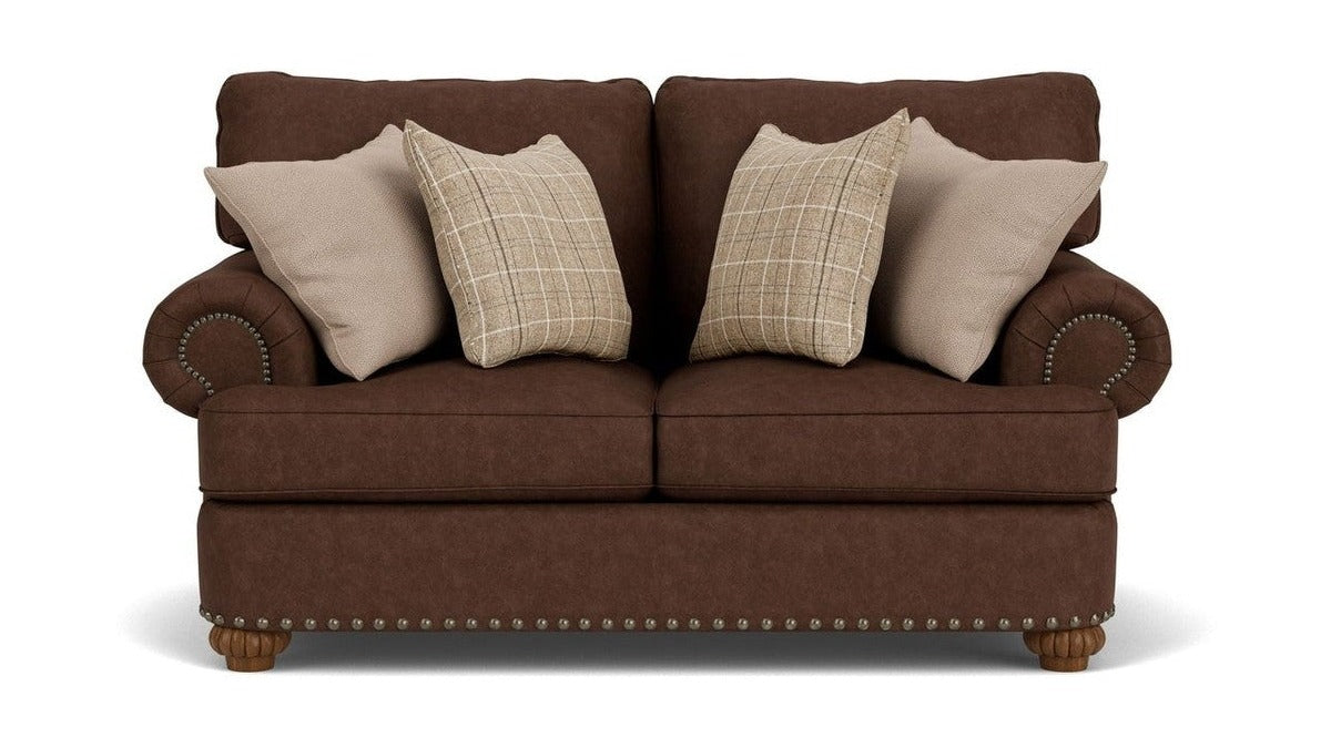 Patterson - Fabric Loveseat, Nailhead Trim