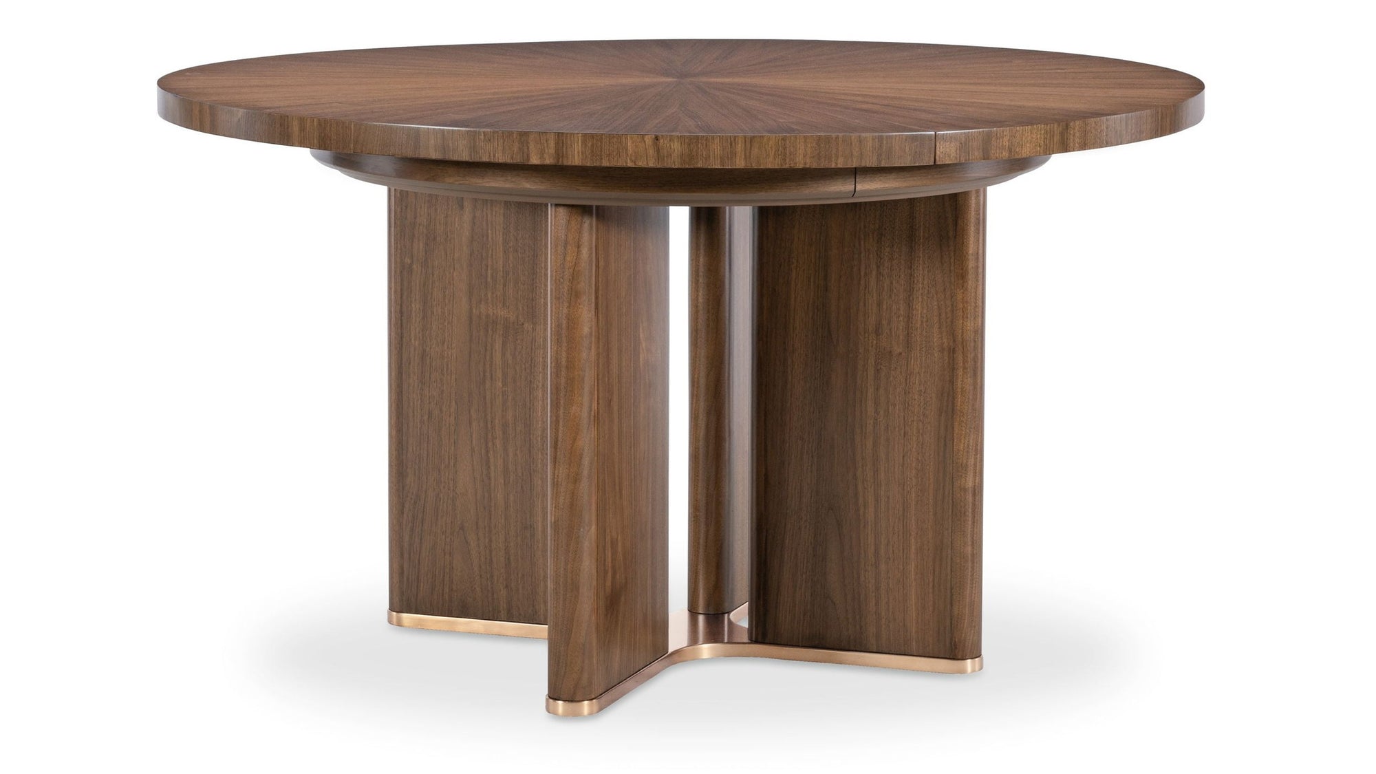 Eleana - Round Dining Table With One Leaf - Medium Wood