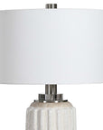 Azariah - Crackle Table Lamp - White