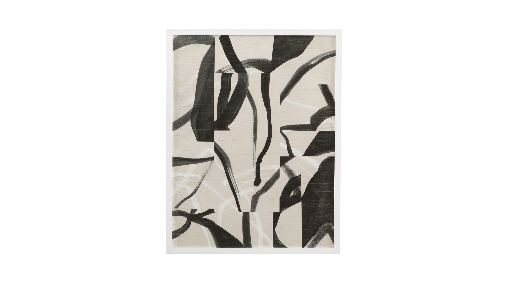 Ink Maze I Framed Print - Gray / Black
