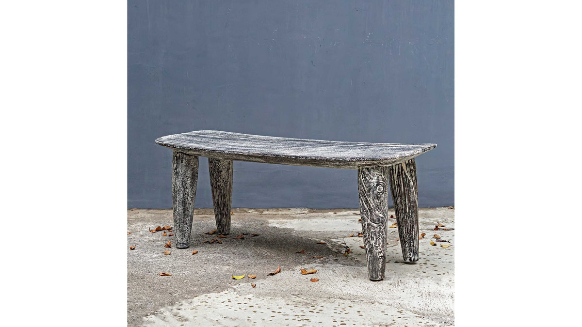 Fade To Black - Wood Bench - Black / White
