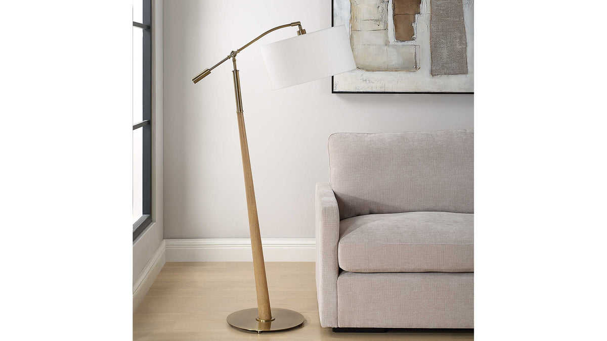 Kennett - Wooden Floor Lamp - Light Brown