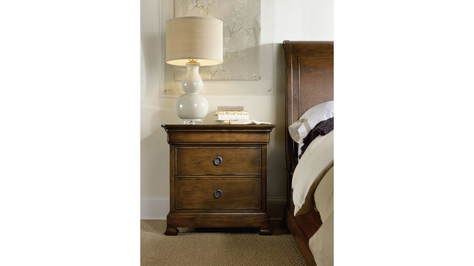 Archivist - 3-Drawer Nightstand - Dark Brown