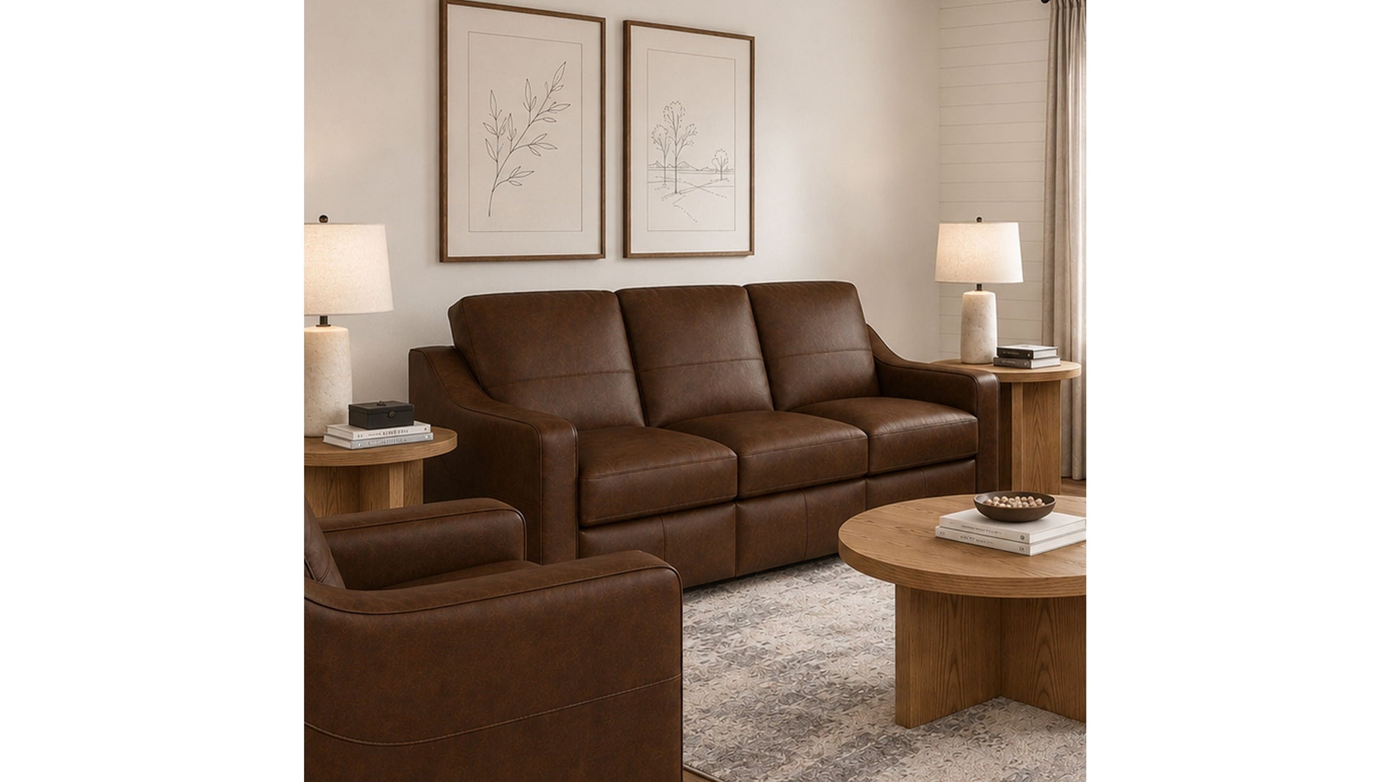 Hudson - Sofa - Dark Brown