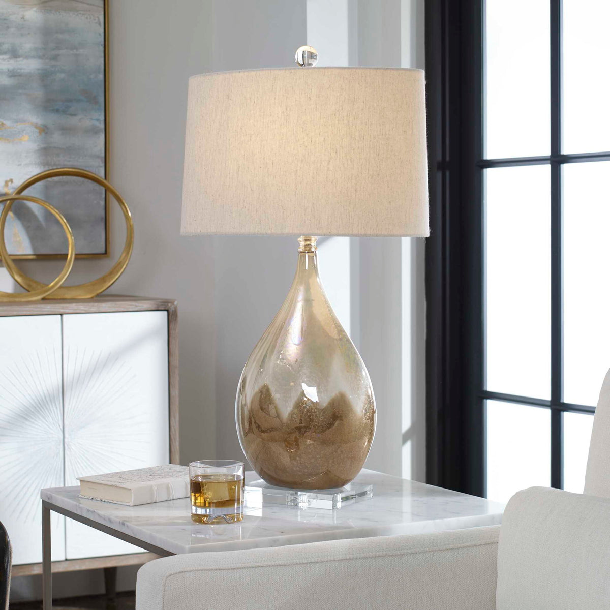 Flavian - Glazed Ceramic Lamp - Light Brown