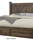 Cool Rustic - X Bed With Storage Footboard