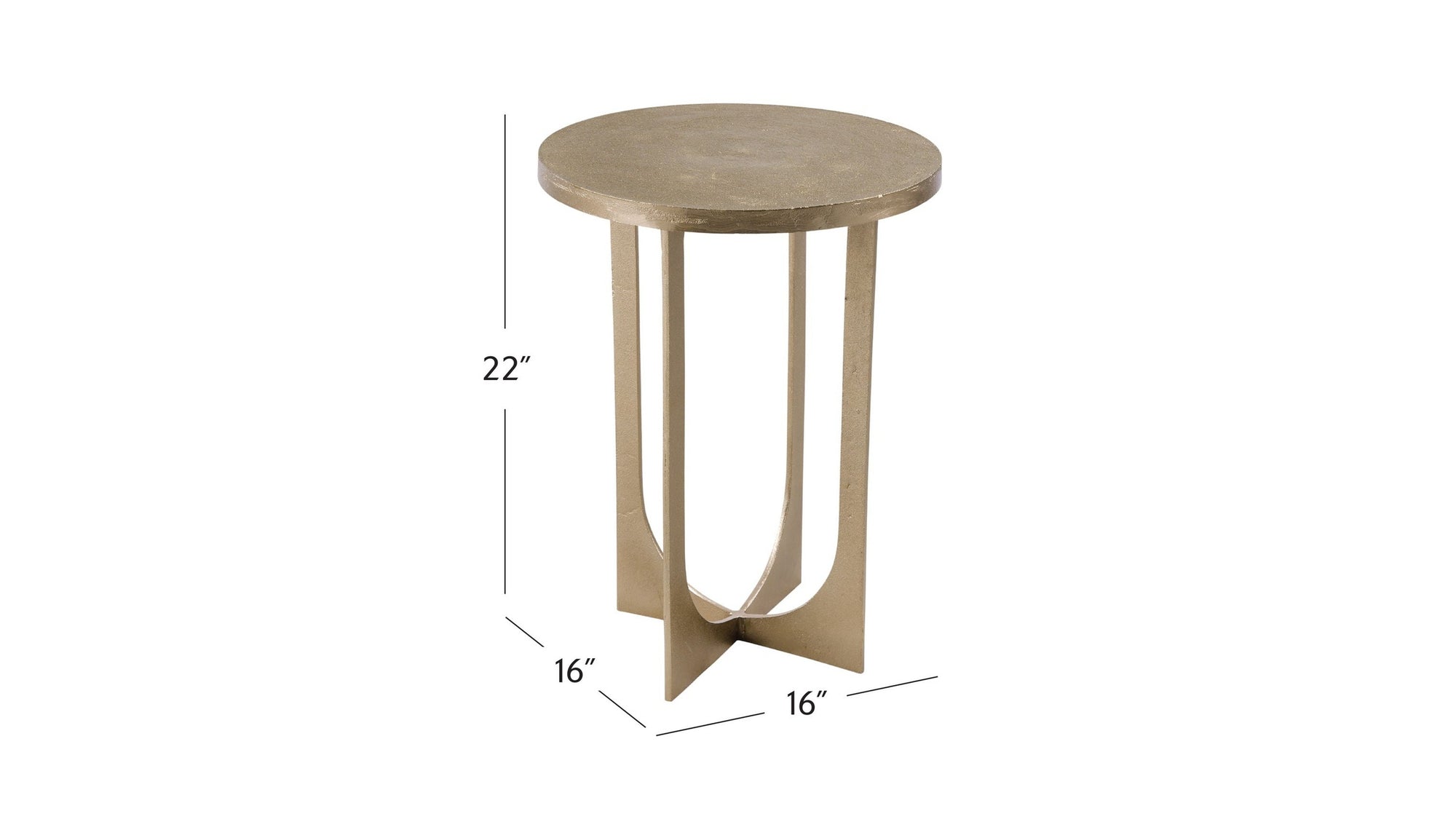 Ava - Accent Table - Gold