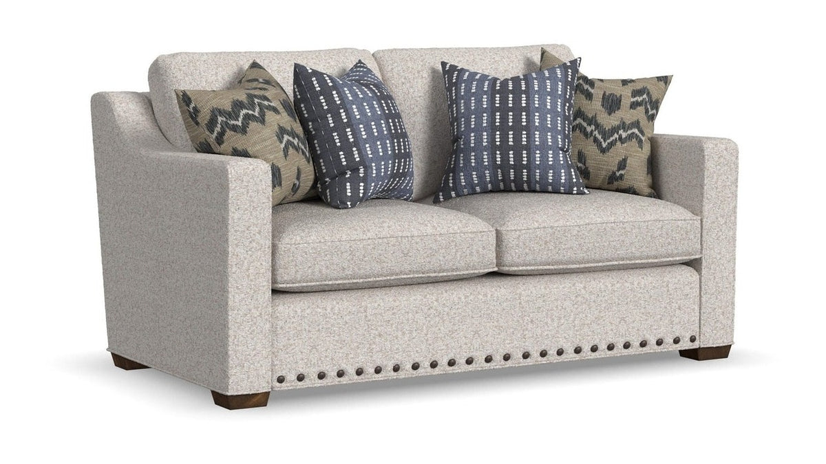 Milo - Fabric Loveseat With Nailhead Trim