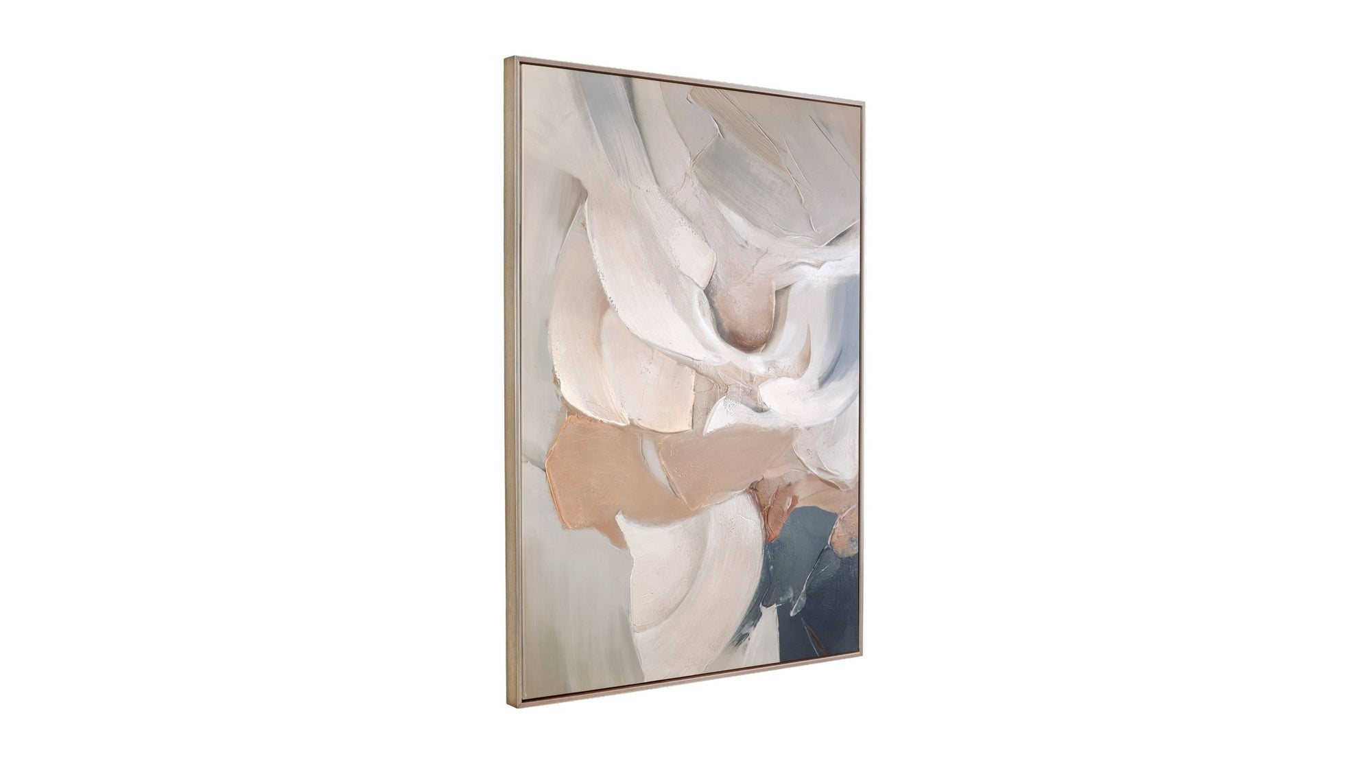 Soft Contours II Framed Canvas - Green