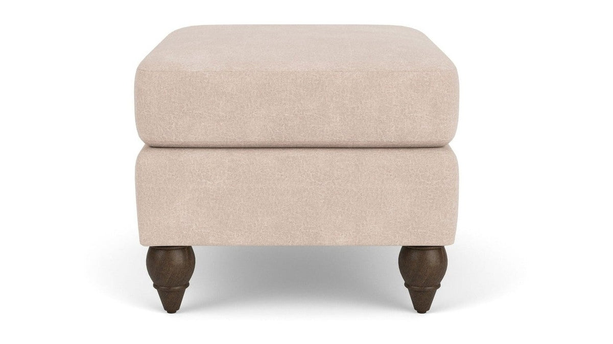 Moxy - Fabric Ottoman, Round Turned Legs