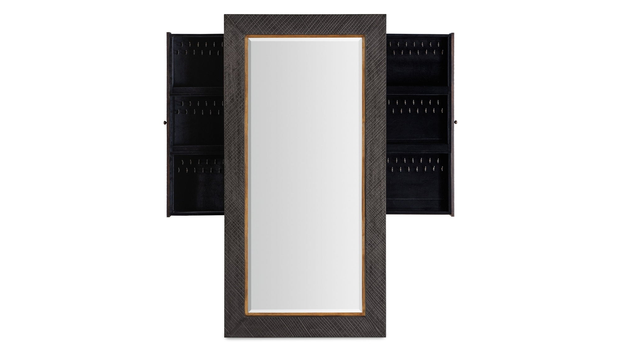Big Sky - Floor Mirror With Jewelry Storage - Dark Gray