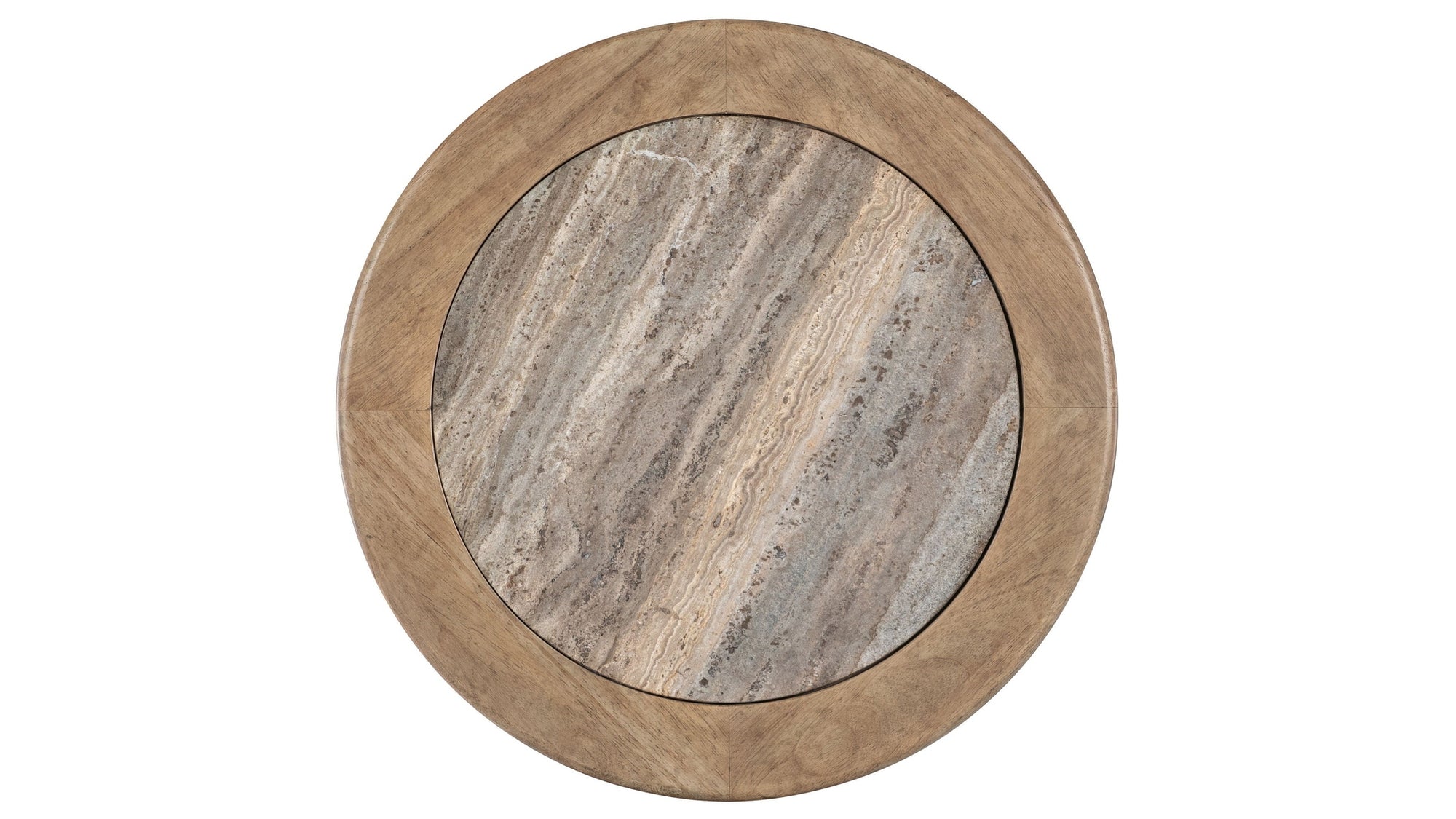 Vineyard Row - Round Pedestal End Table - Light Brown