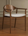Augusta - Burl Dining Chair - Brown,White