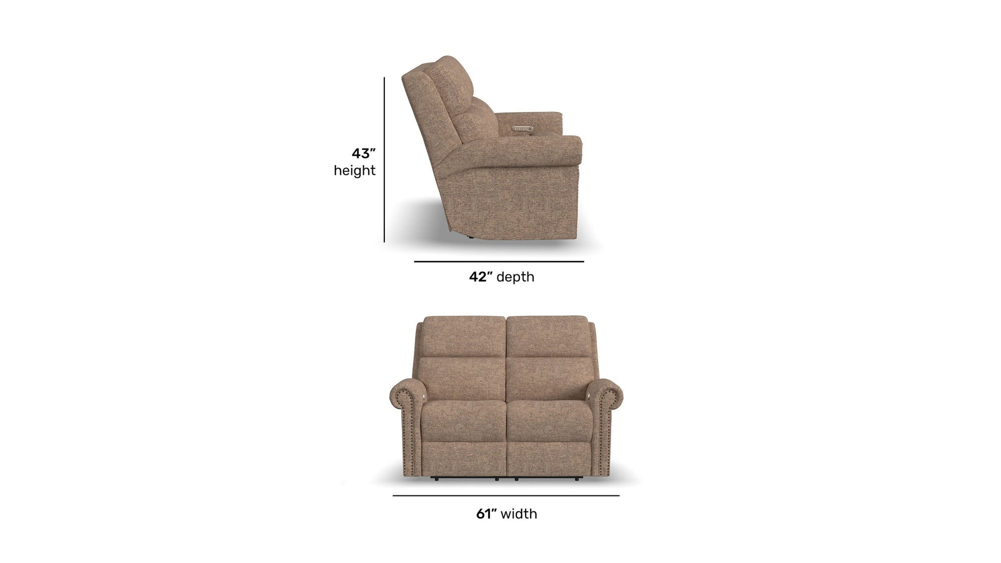 Bernard - Loveseat With Nailhead Trim
