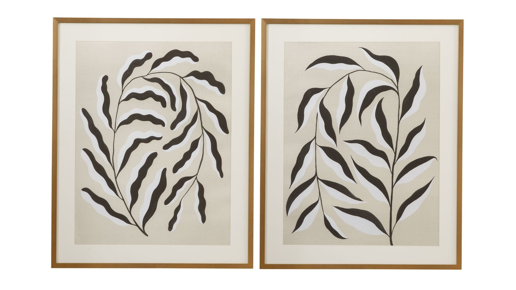 Emerging Weeds Framed Print Set of 2 - Gray