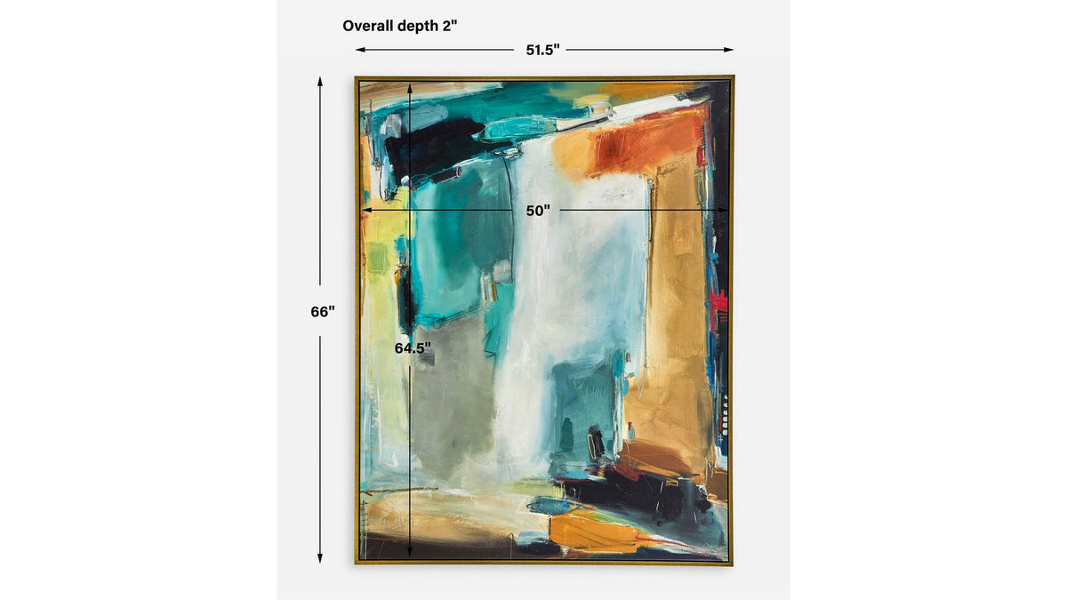 Painters High - Revisited Framed Abstract Art - Gold