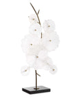 Glass - Garden Table Sculpture - Gold / White