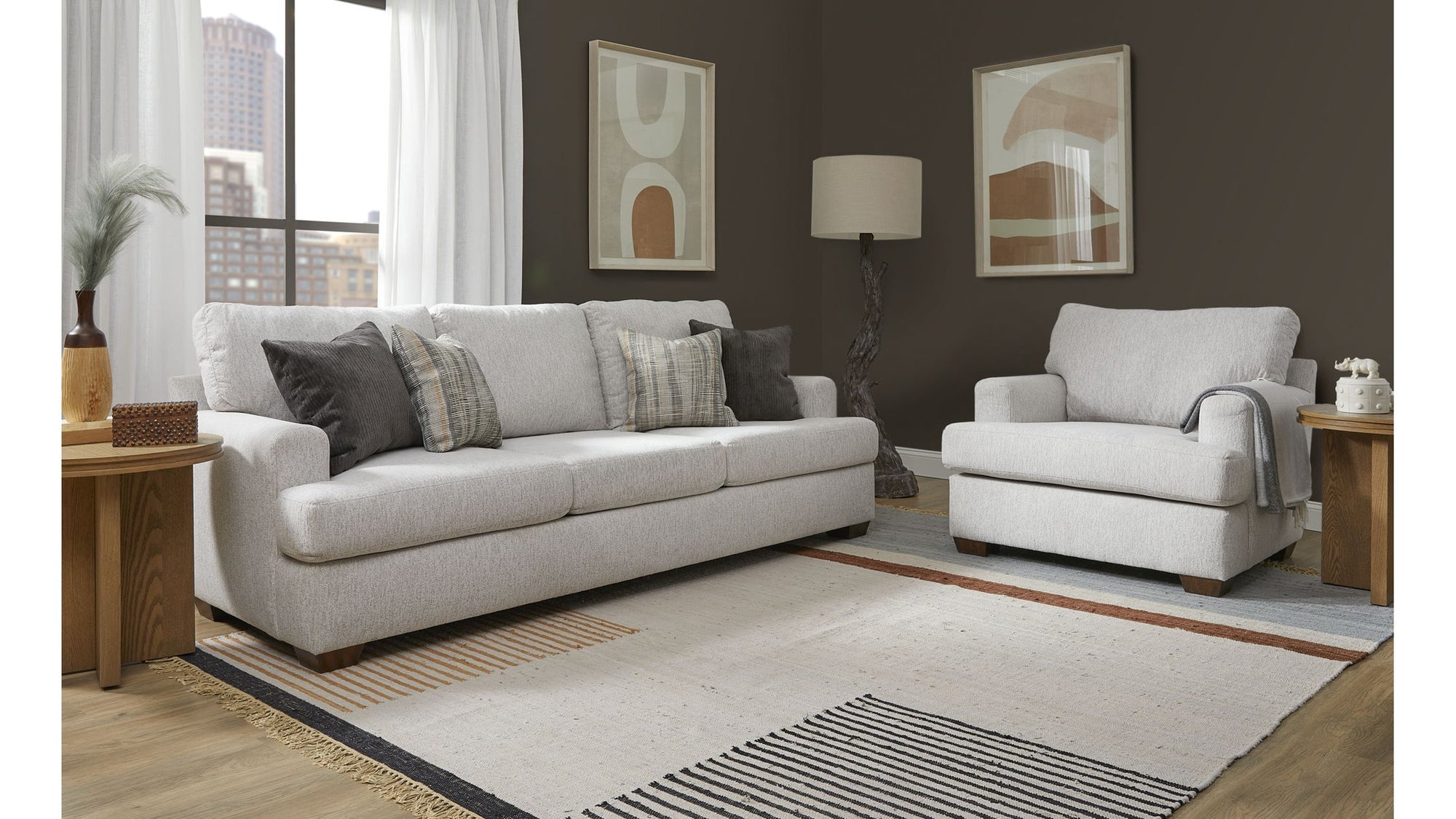 Olivia - Fabric Stationary Sofa