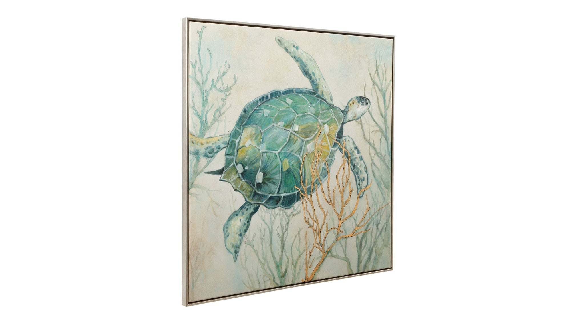 Alanton Framed Canvas - Beige / Green