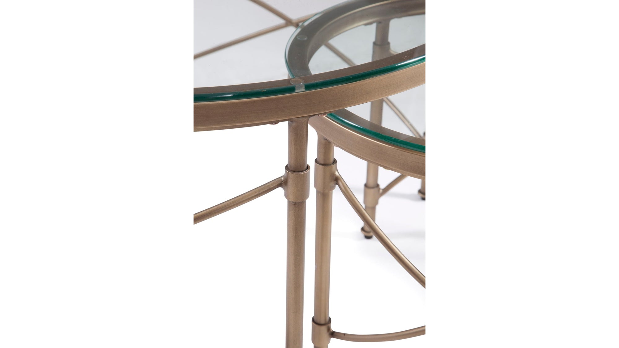 Harrison - Round Nesting Cocktail Table - Gold