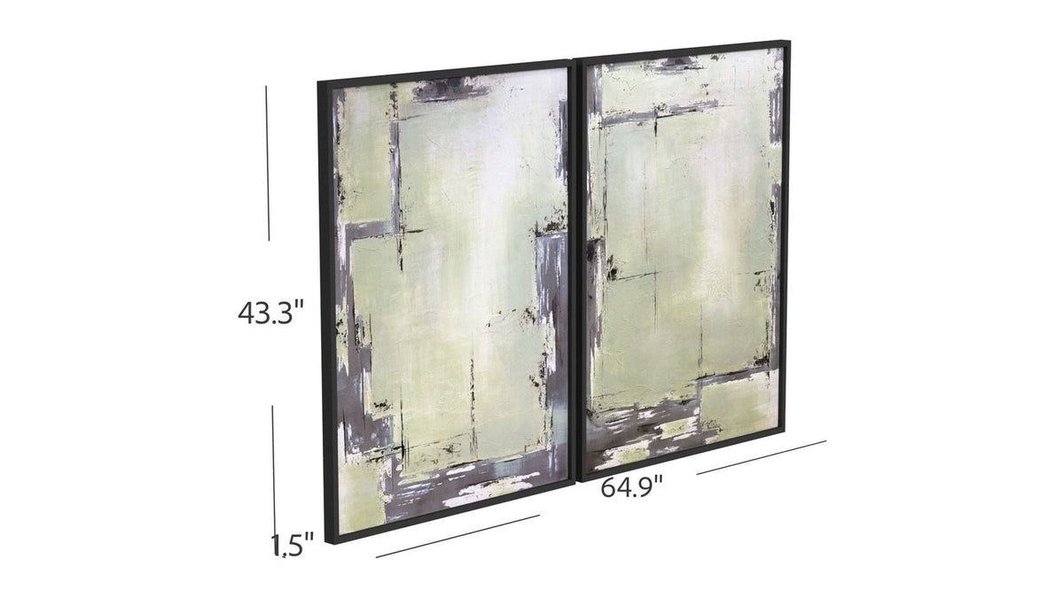 Framed Canvas Sherwood Gates Set of 2 - Black