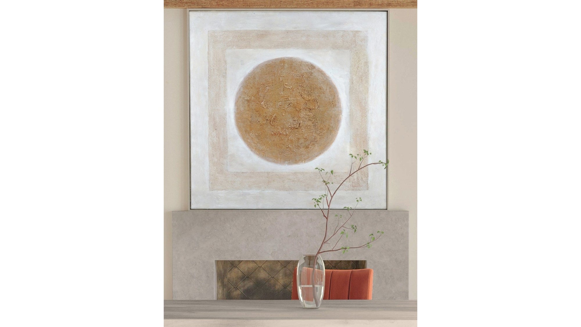 Central Canvas Art - Beige
