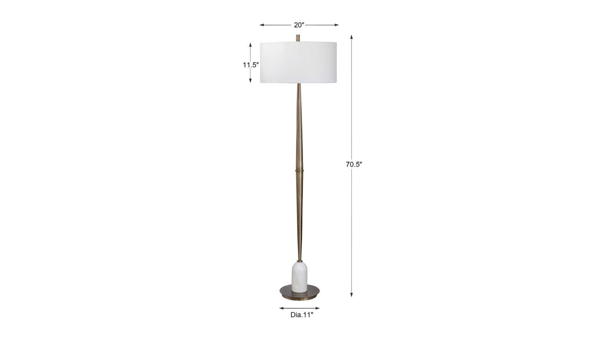 Minette - Mid-Century Floor Lamp - Gold