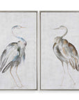 Summer Birds - Framed Art (Set of 2) - Silver