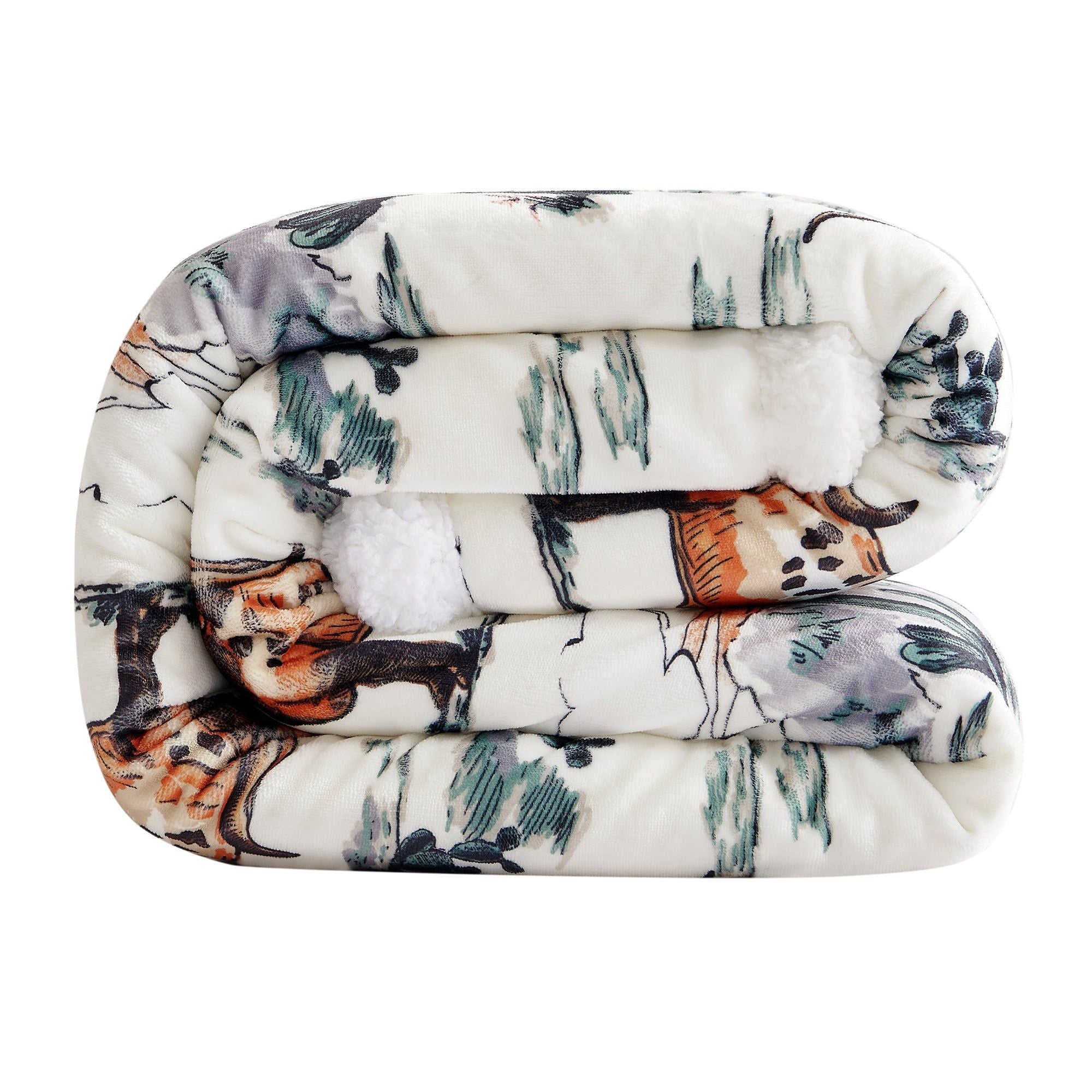 Campfire - Ranch Life Western Toile Campfire Sherpa Throw 6 Per Carton - Duffle Bag
