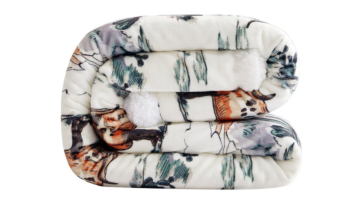 Campfire - Ranch Life Western Toile Campfire Sherpa Throw 6 Per Carton - Duffle Bag
