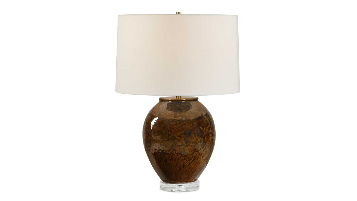 Rye - Glazed Table Lamp - Brown