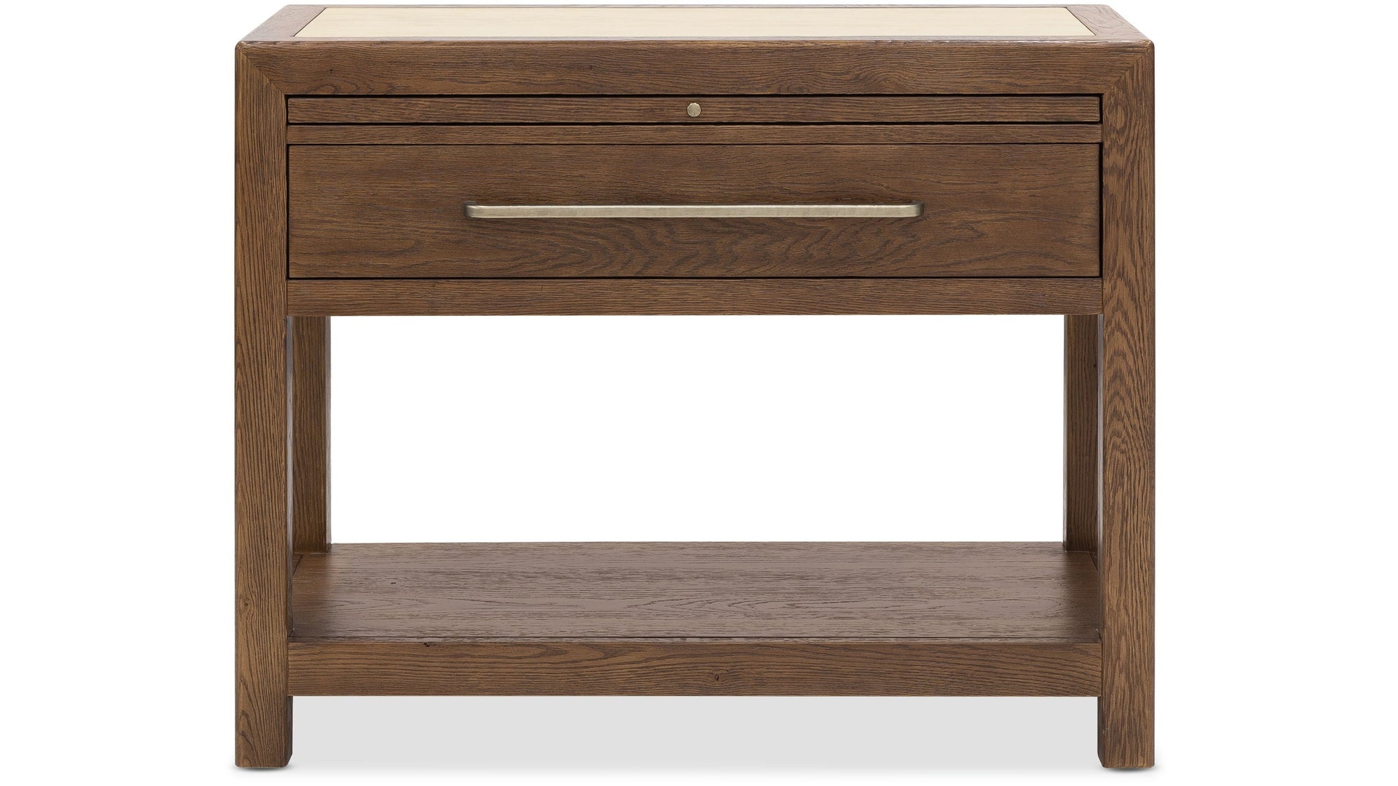 Driftwood - One-Drawer Nightstand With Stone