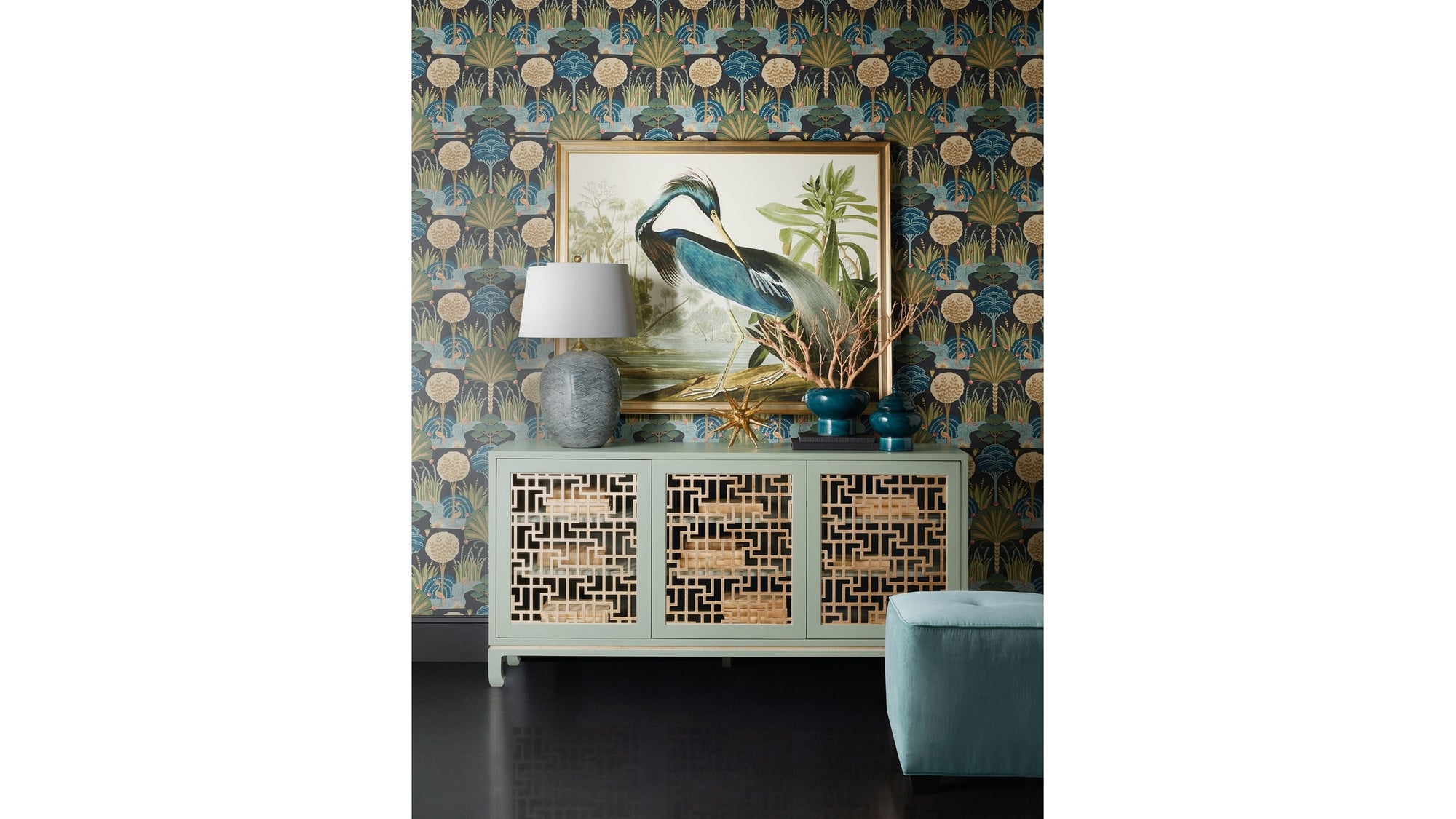 Commerce And Market - Trellis Entertainment Credenza - Light Blue