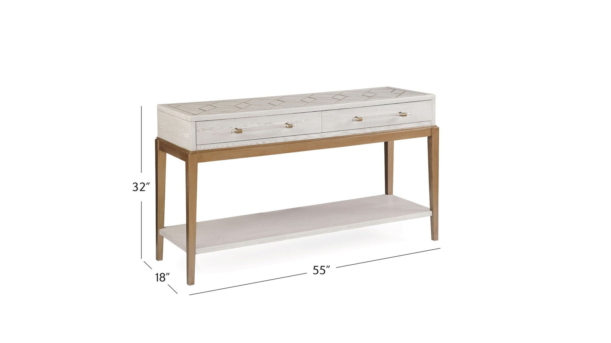 Perrine - Console - White / Gold