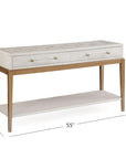 Perrine - Console - White / Gold