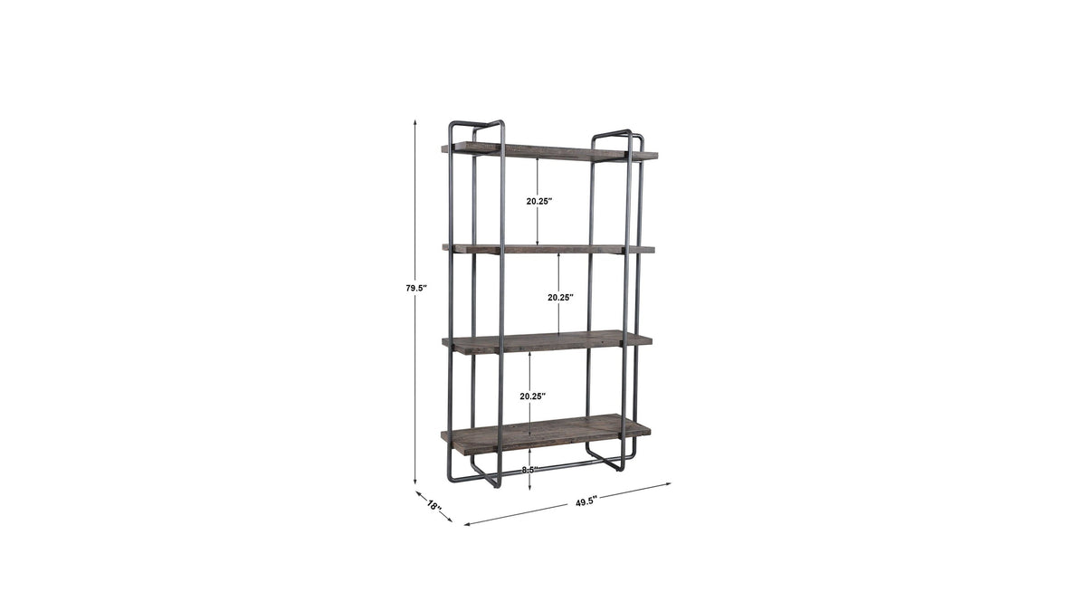 Stilo - Urban Industrial Etagere - Dark Brown