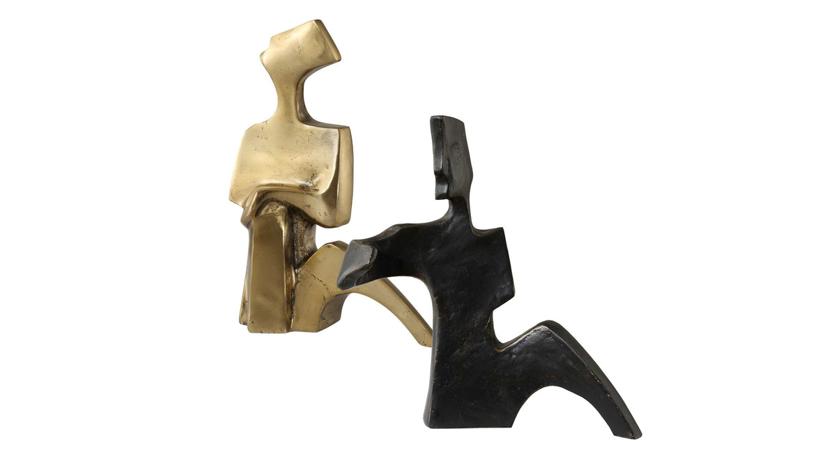 Affection - Bronze Gold Sculpture (Set of 2)