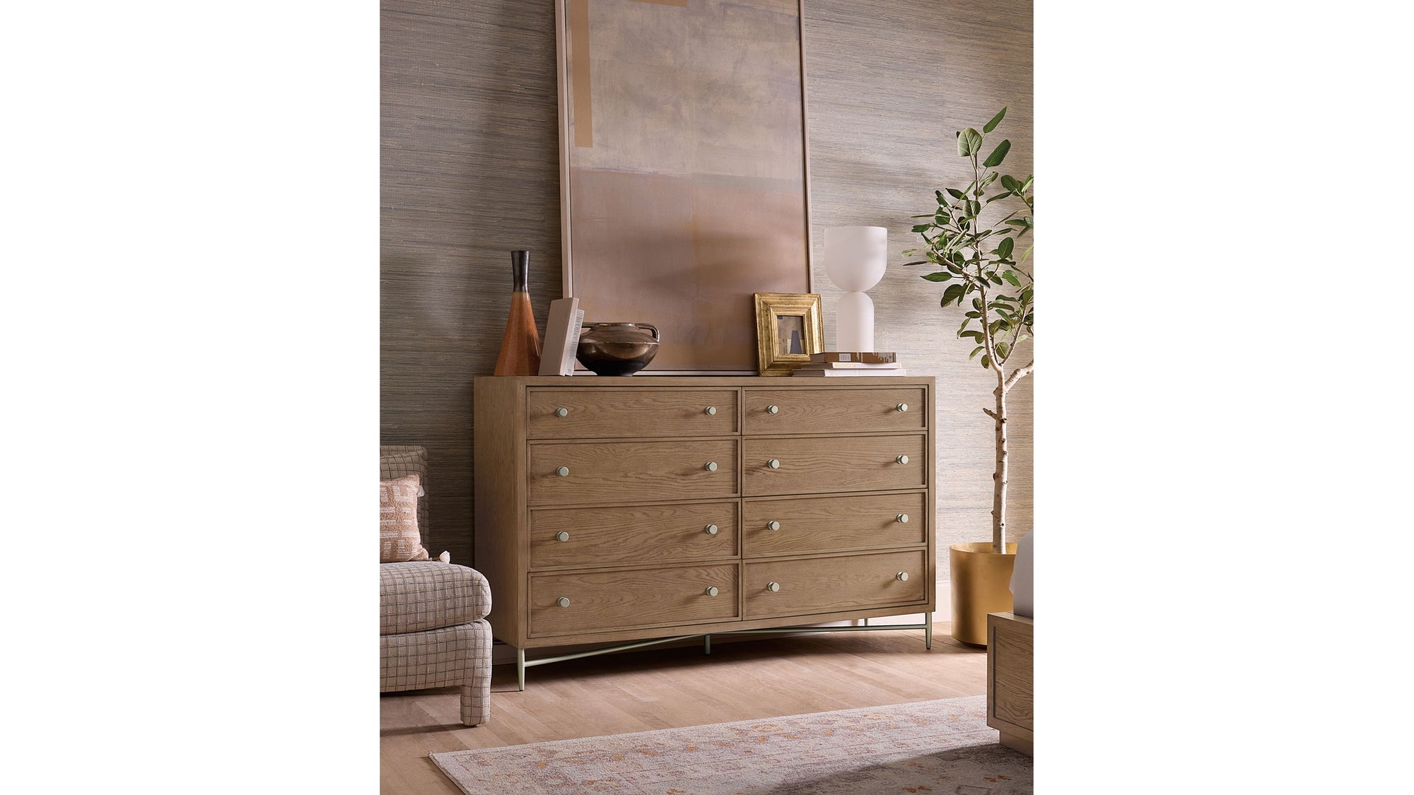 Sonnet - Eight-Drawer Dresser - Dark Gray