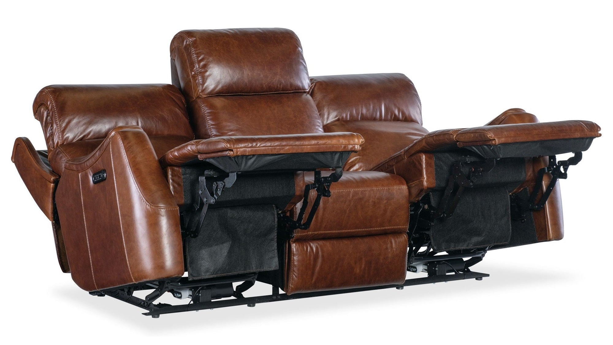 MS - Harlan Zero Gravity Power Sofa With Power Headrest - Dark Brown