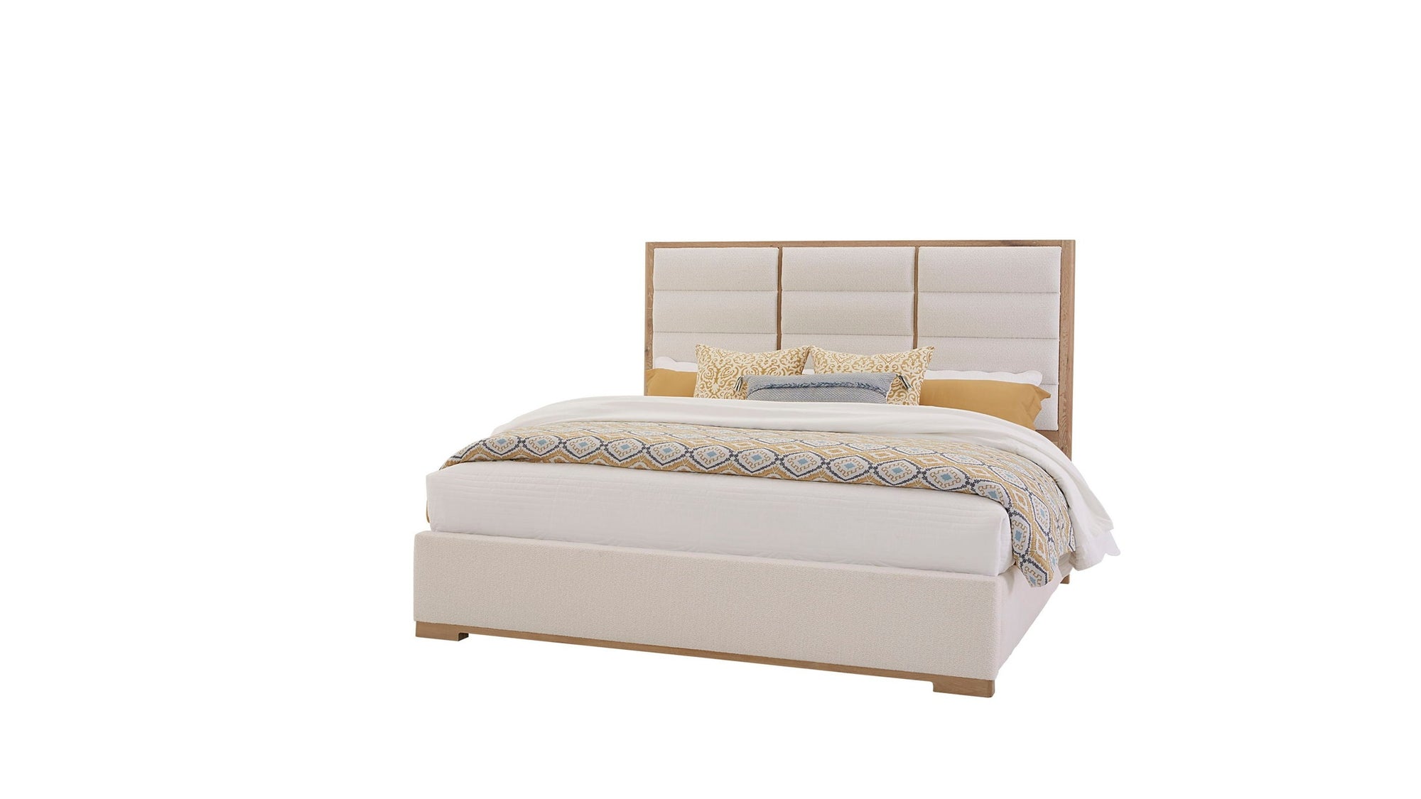 Crafted Oak - Upholstered Bed