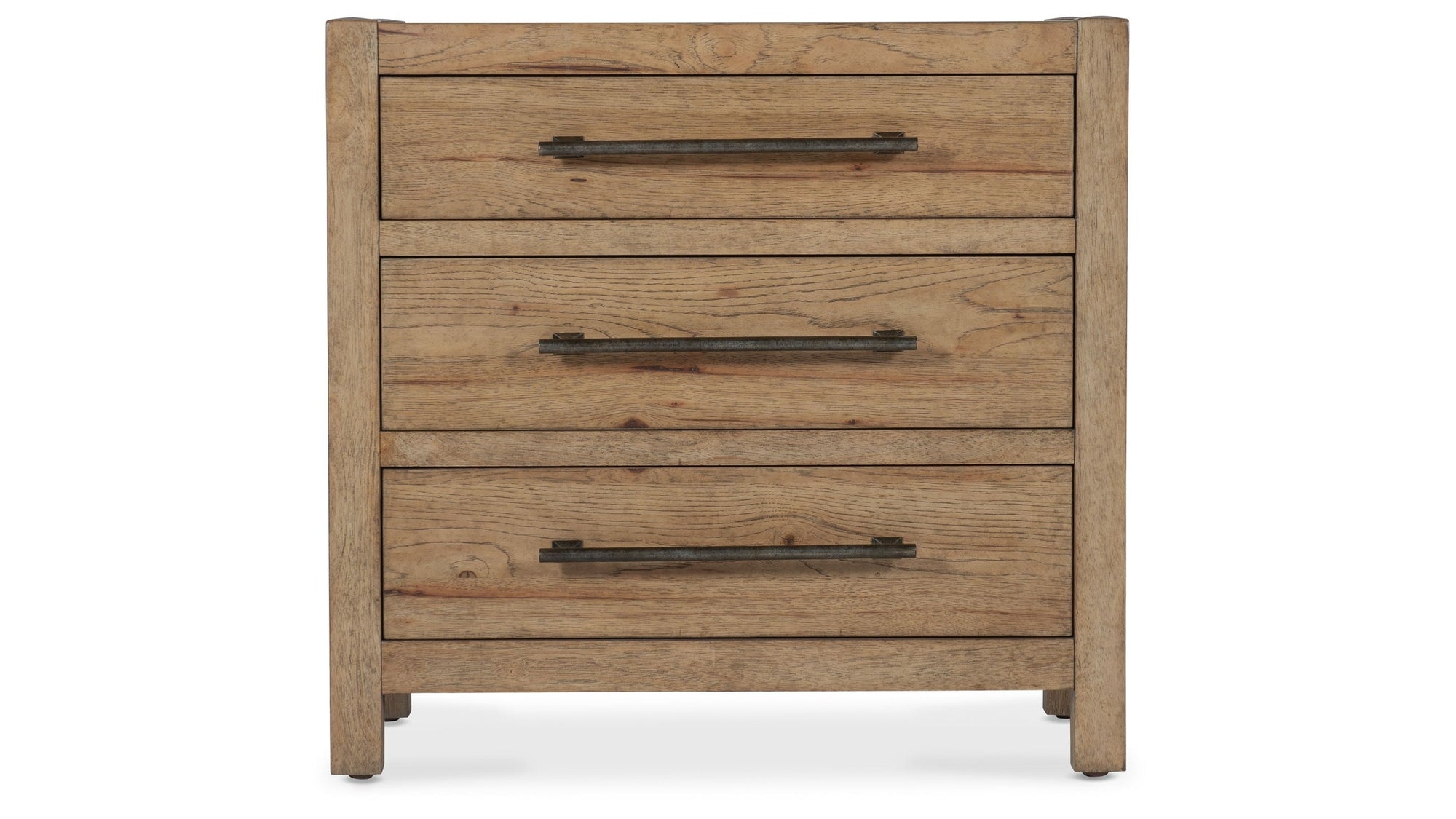 Vineyard Row - Three-Drawer Nightstand - Light Brown