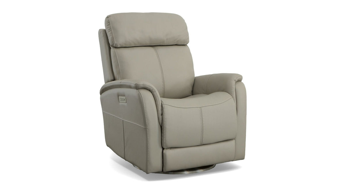 View - Power Swivel Recliner With Power Headrest