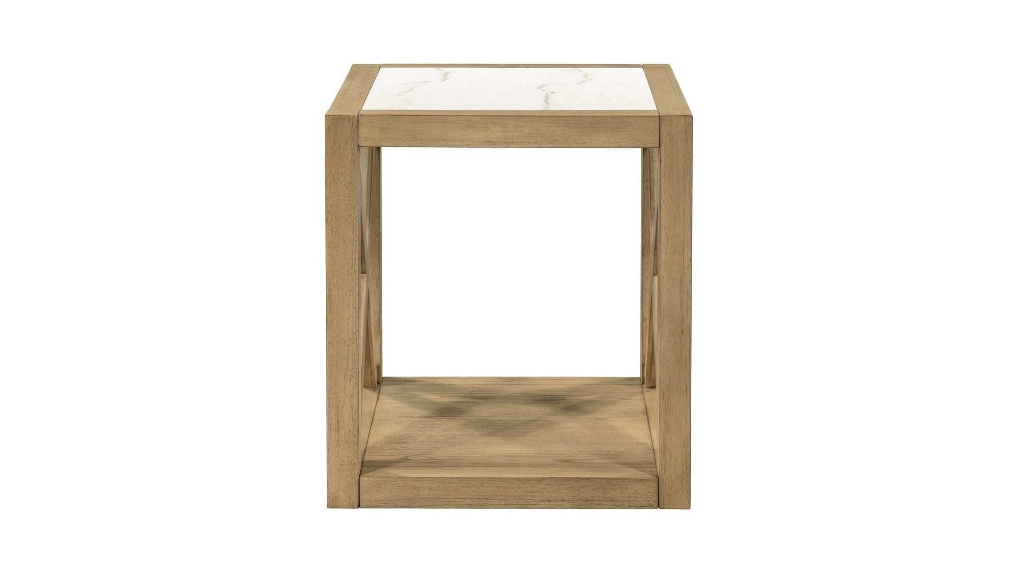 Holden - Square End Table - Rustic Blonde