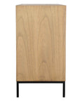 Lorenzo - Geometric 2 Door Cabinet - Light Brown