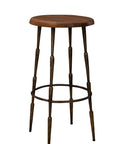 Zazu - Counter Stool - Dark Brown / Bronze