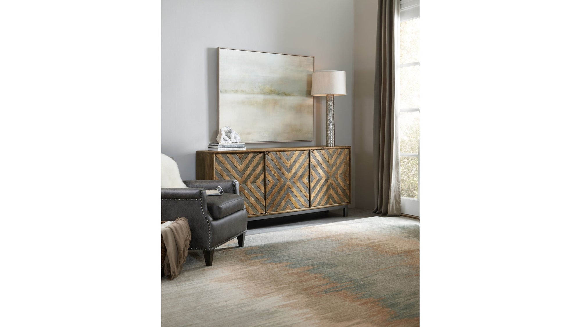 Commerce And Market - 69" Serramonte Entertainment/Accent Console - Light Brown
