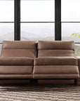 MS - Simone ZG 2 over 2 Power Sofa With Power Headrest and BT speaker - Brown